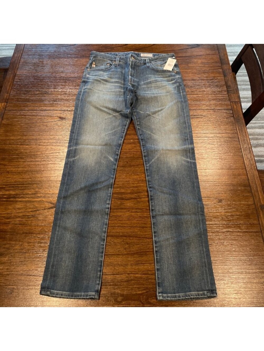 AG Tellis Modern Slim Jean 32x33 15 Yrs Evenflow Medium Wash Faded Denim360